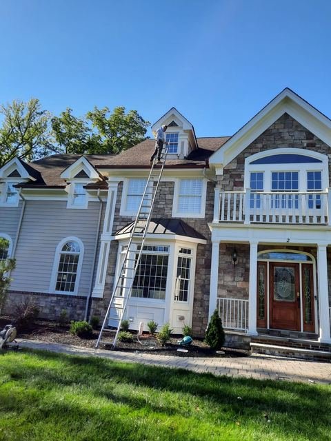 Stone & siding — crisp trim lines