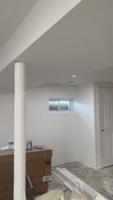 Finished basement & laundry — final walkthrough